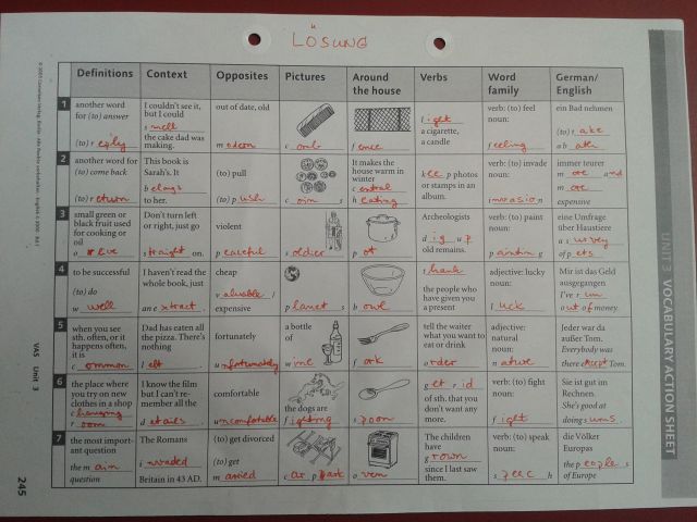 language action sheet